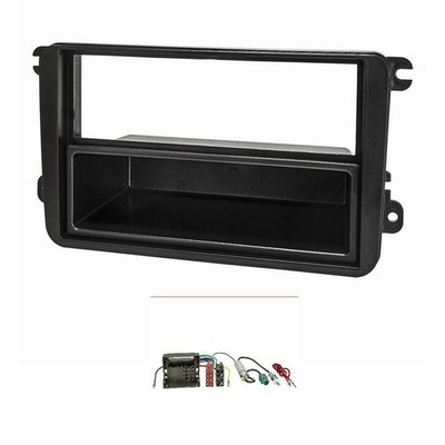 Radioblende Set passt für VW Golf 5 6 Touran Passat Caddy EOS Skoda Quadlock ISO