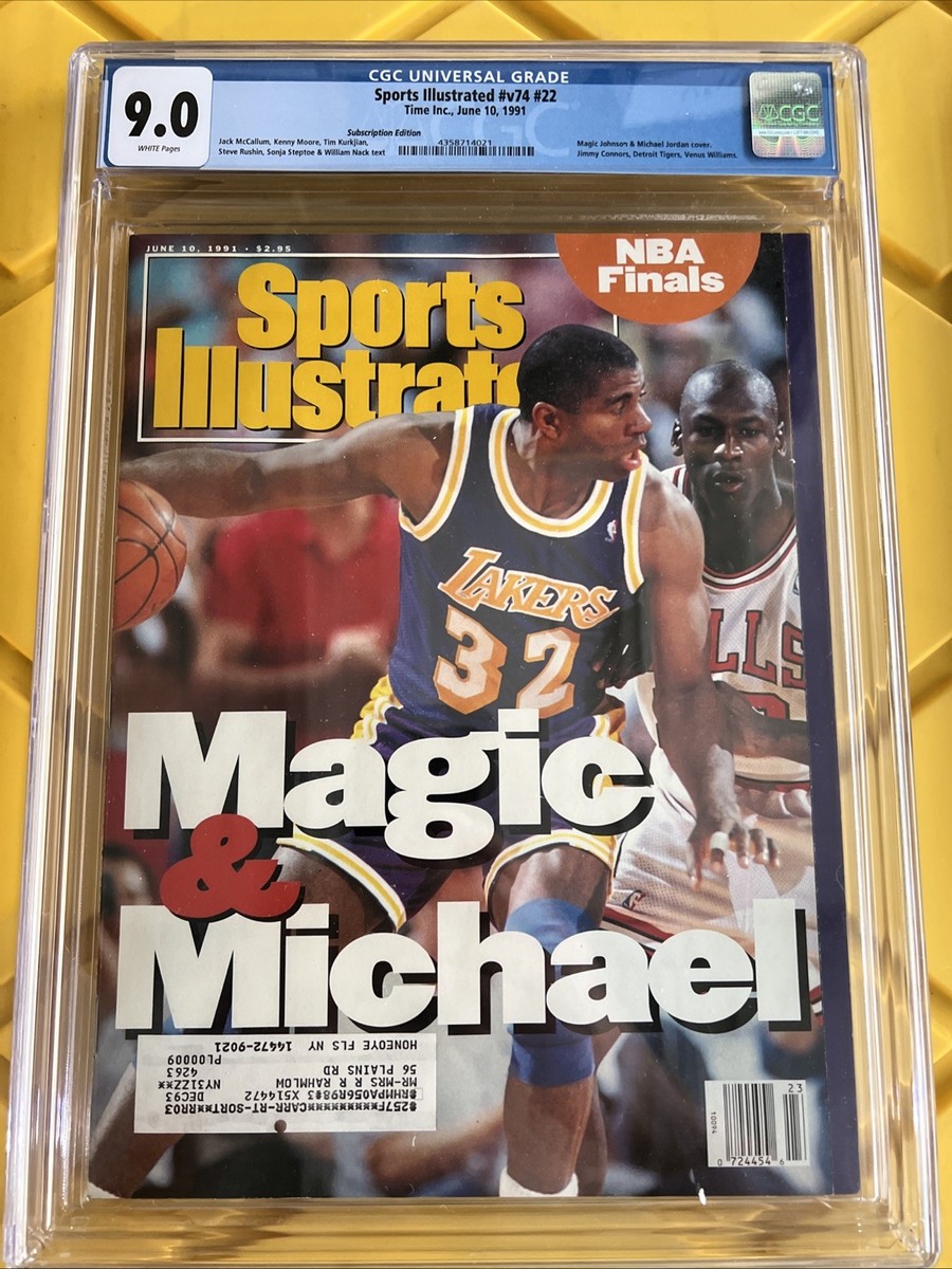 MICHAEL JORDAN MAGIC JOHNSON NBA FINALS Sports Illustrated JUNE 10 1991 CGC 