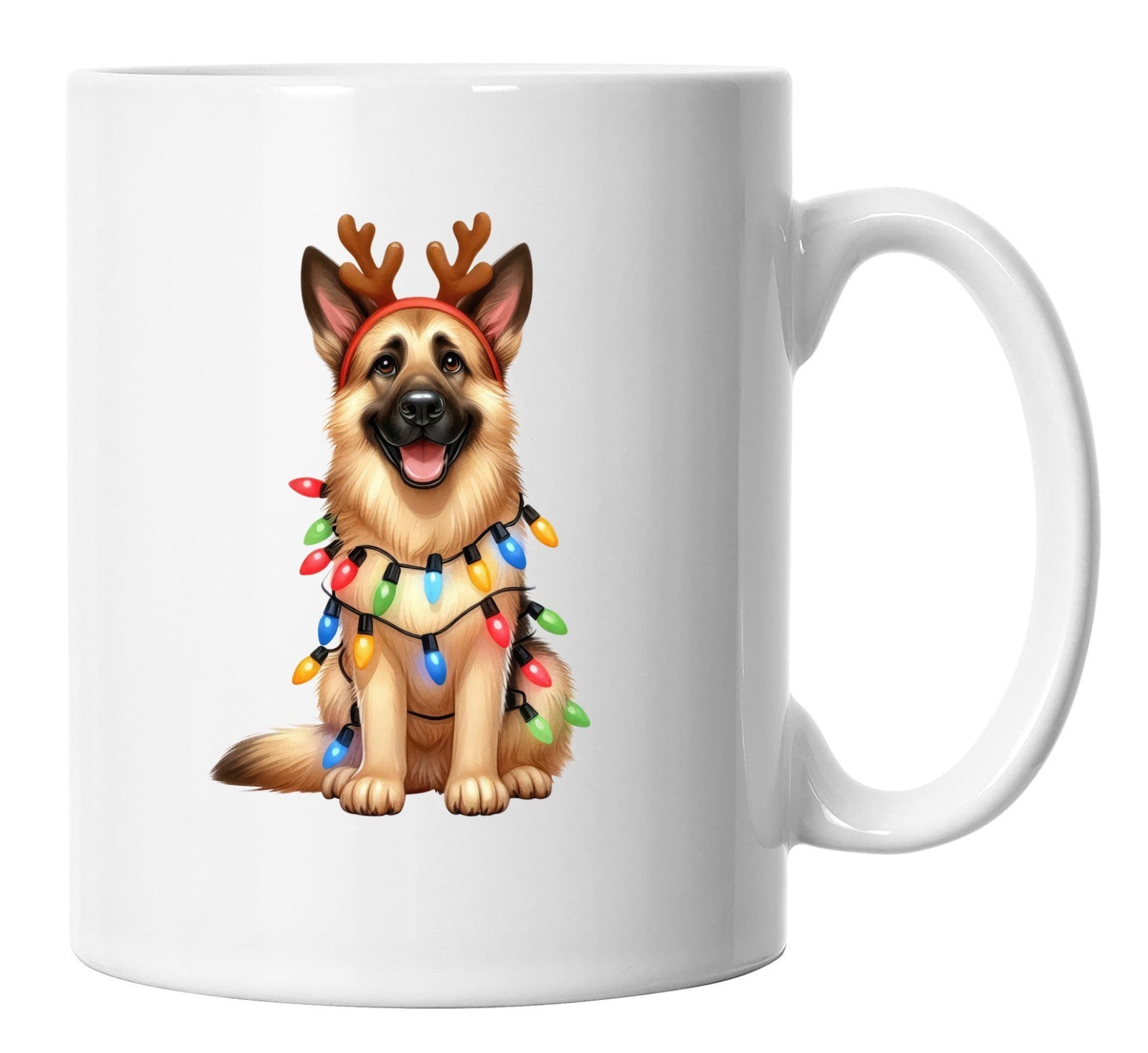German Shepherd Mug, German Shepherd Christmas Themed Dog Lovers Mug