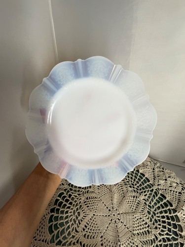 American Sweetheart Monax White Depression Glass Plate 2pc Macbeth Evans Co. - Picture 7 of 14