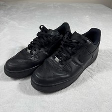 Nike Air Force 1 Para hombres 11 Triple Negro Zapatillas bajas Cómodas Clásicas Cuero