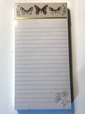 Punch Studio Magnetic Note Pad-Butterfly Motif-FAST SHIPPING!!