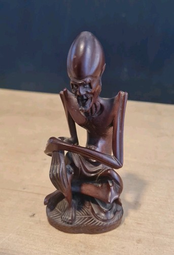 ANTIQUE CHINESE CARVED FIGURE 19th CENTURY - Picture 17 of 19
