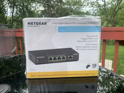 NETGEAR GS305P Unmanaged Poe 5-Port Gigabit Ethernet Switch Black