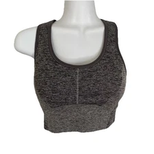 All in Motion Seamless Sports Bra L Gray Wireless Padded Workout Athletic Yoga