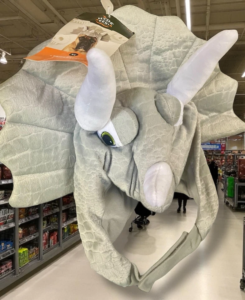 Hyde & EEK! Disfraz de Triceratops para mascota | Tocado de dinosaurio XL | Nuevo con etiquetas Foto 3 de 4