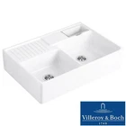 Villeroy & Boch Butler 90 2.5 Bowl White Ceramic Kitchen Sink - NO WASTE