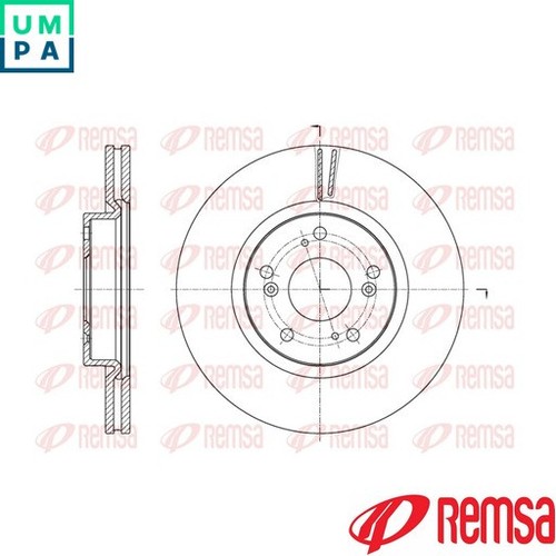 2x BRAKE DISC 61653.10 FOR HONDA CIVIC/IX/Tourer R18Z4 1.8L 4cyl