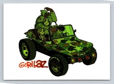 Gorillaz Band Cartoon Postcard Military Jeep Artwork 2001 Promo