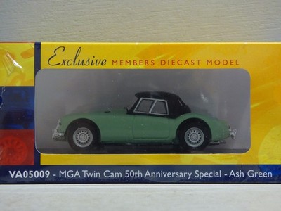 Corgi Vanguards 1:43 MGA Twin Cam ash green 50th Collectors Club Model VA05009