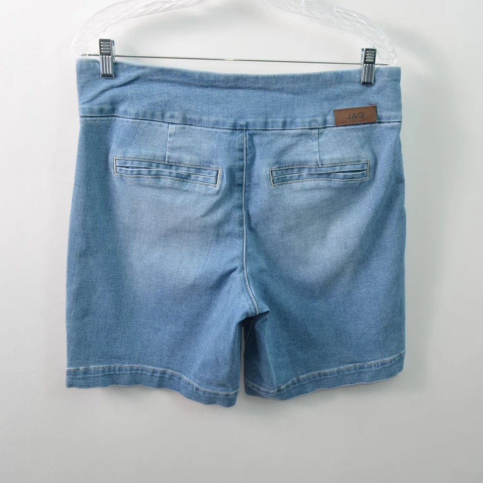 JAG Ainsley 8" Denim Azul Corto Mujer 14/32 Elastizado Bolsillos Pull On Foto 2 de 4