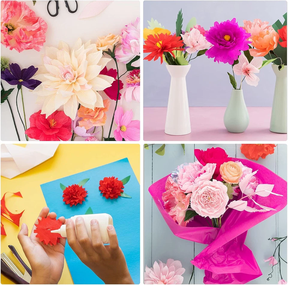 100 Sheets Multicolor Tissue Paper Bulk 20" X 14" Assorted Colored Art Tissue fo - Image 4 of 4