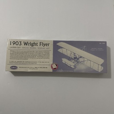 Guillow's 1903 Wright Flyer Laser Cut Balsa Model Display Airplane Kit  Sealed