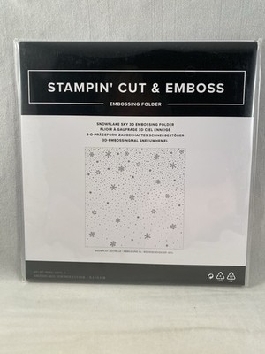 SNOWFLAKE SKY 3D Embossing Folder Stampin Up Snow Winter New A24