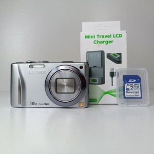 Panasonic Lumix DMC-TZ20 14.1MP Digital Camera Silver With Charger And SD Card