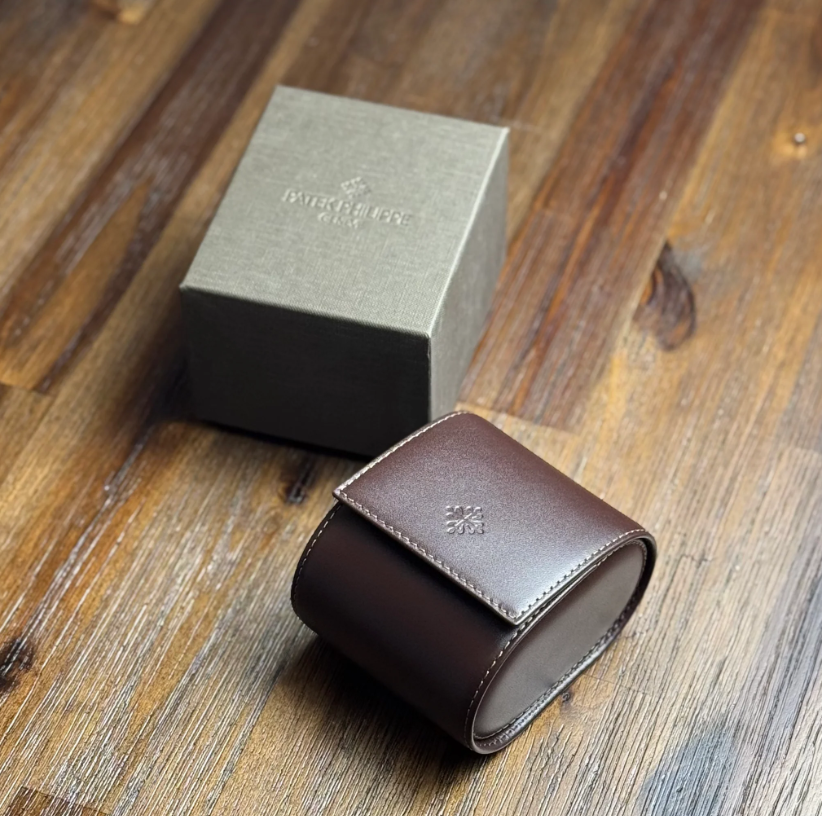 Patek Philippe Travel Watch Box – Leather Carry Case Dark Brown