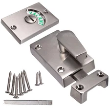 Door Lock Indicator,Toilet Bathroom Lock Vacant/Engaged Chrome Latch Indicati...