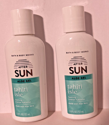 2x BATH BODY WORKS After Sun TAHITI ISLE Soothing Aloe Gel 1.8 FL OZ NEW Travel