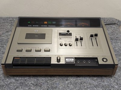 Vintage 70s AKAI GXC-75D Auto Reverse Audio Cassette Tape Player Recorder TESTED