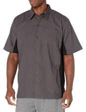 Chef Code mens Cook Work Utility Button Down Shirt, Charcoal/Black, XX-Large US