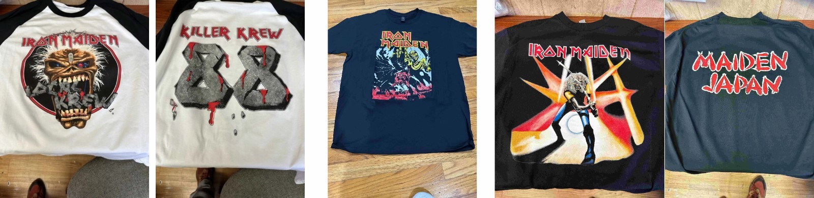 Iron Maiden 3 shirts LARGE