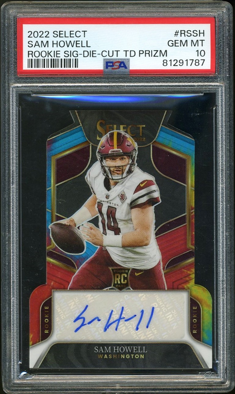 2022 Panini Select Tie-Dye Rookie Signatures SAM HOWELL Auto #01/25 PSA 10
