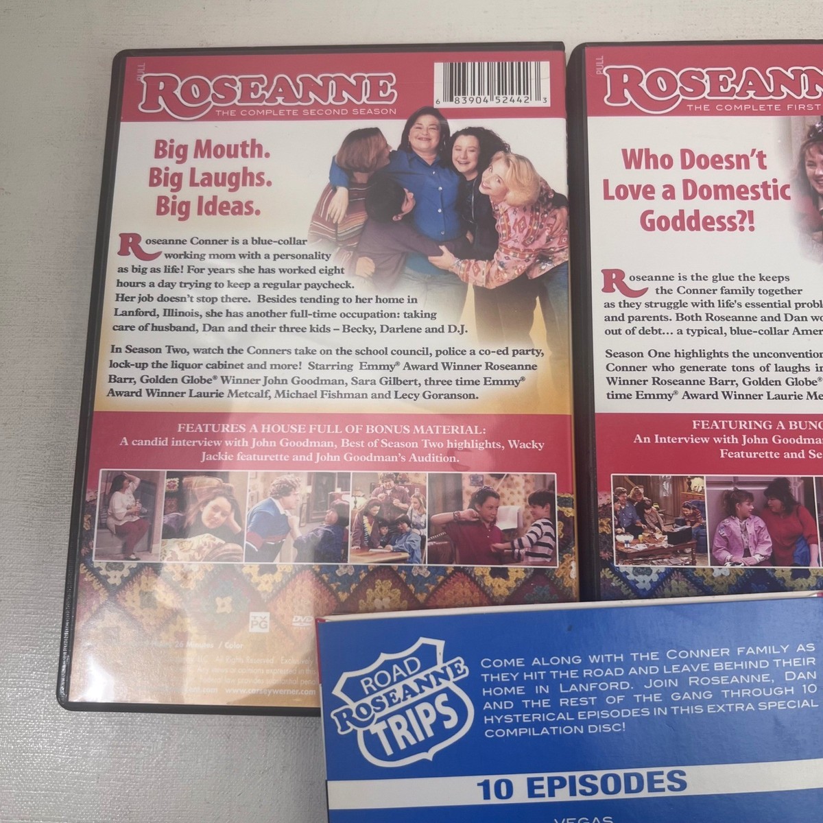 Roseanne DVD Lot Seasons 1 & 2 Complete Uncut Plus Road Trips