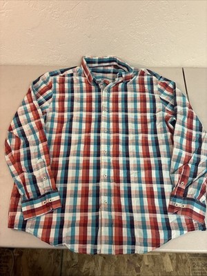 Men's Tasso Elba Long Sleeve Button Down Shirt Size XL 17 -17 1/2  Neck