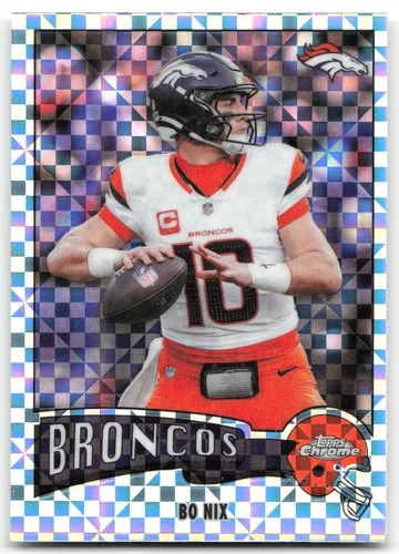 2025 Topps Chrome Bo Nix Base (RAW)