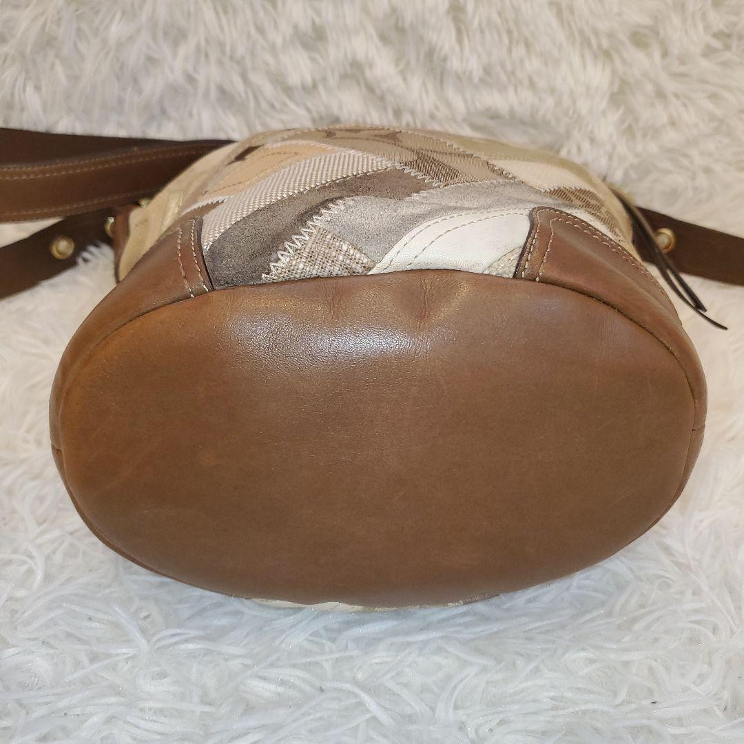 COACH Shoulder Bag Patchwork Bucket Signature Mul… - image 6