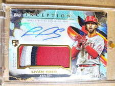 2023 Livan Soto Topps Inception Rookie Aqua Autograph Patch RC /50 MINT🔥🔥🔥