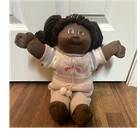 Cabbage Patch Kids 16in Cloth Doll Dark Brown Curly Hair Signed 1982