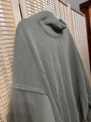 American Eagle Oversized Everyday Luxe Mock Neck Sweatshirt Olive/Sage Medium