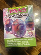 Paas - Unicorn Color Whip - Easter Egg Decorating Kit - Color w/ Food Safe Foam