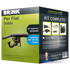 Pacco Gancio traino estr. Brink per Fiat Doblo 09- e un e-kit sp. a 13 poli kit