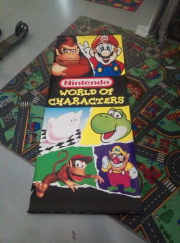 Nintendo world of Characters letrero banner publicidad quiosco tienda de rareza - Imagen 1 de 4
