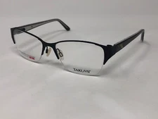 TAKUMI TK1010 90 Eyeglasses Frame Half Rimless 53-16-135 Purple/Black Matte UW23