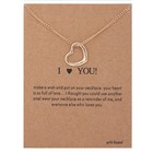 Women's Fashion Jewelry "I Love You" GOLD Pendant Necklace 11-2