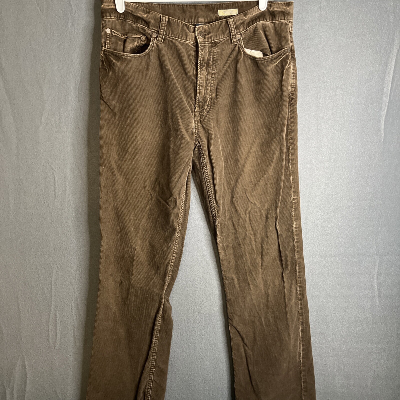 Polo Ralph Lauren 650 Corduroy Pants Men Pinwale Skater Y2K Brown 34x32