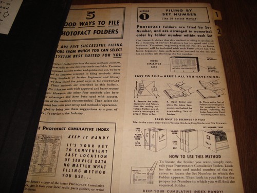 1946 Howard W Sams Photofact Radio Service Manual 1-10 - Foto 3 di 8