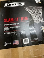 Lifetime Slam-It Basketball Rim & Net Set With Spring-Back springs SKU 6911