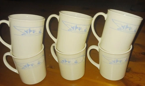 Vintage Corelle Corning Ware FIRST OF SPRING Coffee Mugs Cups - Set Of 6