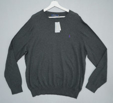 Polo Ralph Lauren Crew Neck Pony Long Sleeve Pima Cotton Classic Sweater XL Gray