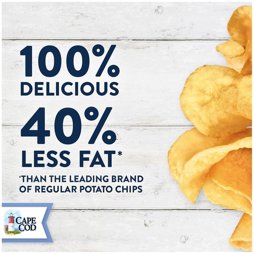 Cape Cod Potato Chips, Less Fat Original Kettle Chips, 8 Oz - Picture 2 of 11