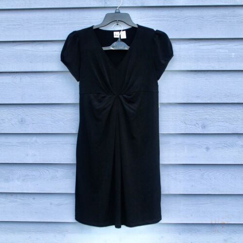 NEW Size M Pregnant Womens DUO MATERNITY Cross-Pleated Jersey Dress Short Sleeve