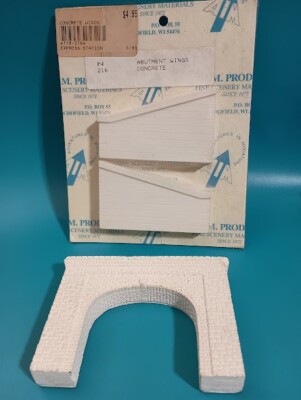 ADVENTURES IN MINIATURE N ABUTMENT WINGS CONCRETE PLUS SINGLE BRIDGE ARCH