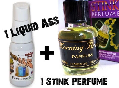 MULTI COMBO SET 1 LIQUID ASS SPRAY TOP & 1 STINK PERFUME BOTTLE - Combo Prank Gag Set
