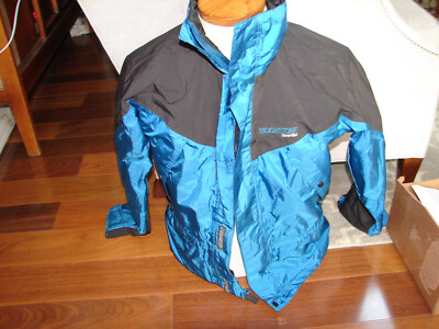 Moonstone Gore Tex Teal Blue Black Zip Jacket Coat Parka Size