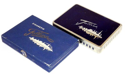 Soviet Vintage Russian /Estonian Cigarette TALLINN Tin + Carton Box (Empty)  LEEK