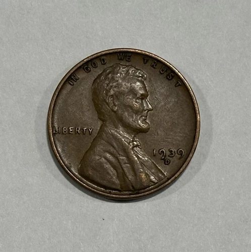 1939 D - Lincoln Wheat Penny - VF/XF